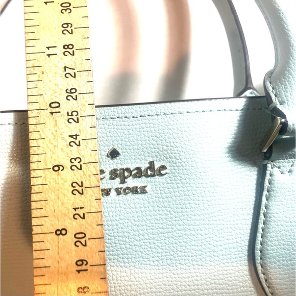 Kate Spade New York Light Blue Structure Satchel Crossbody Smooth Leather - Picture 14 of 16